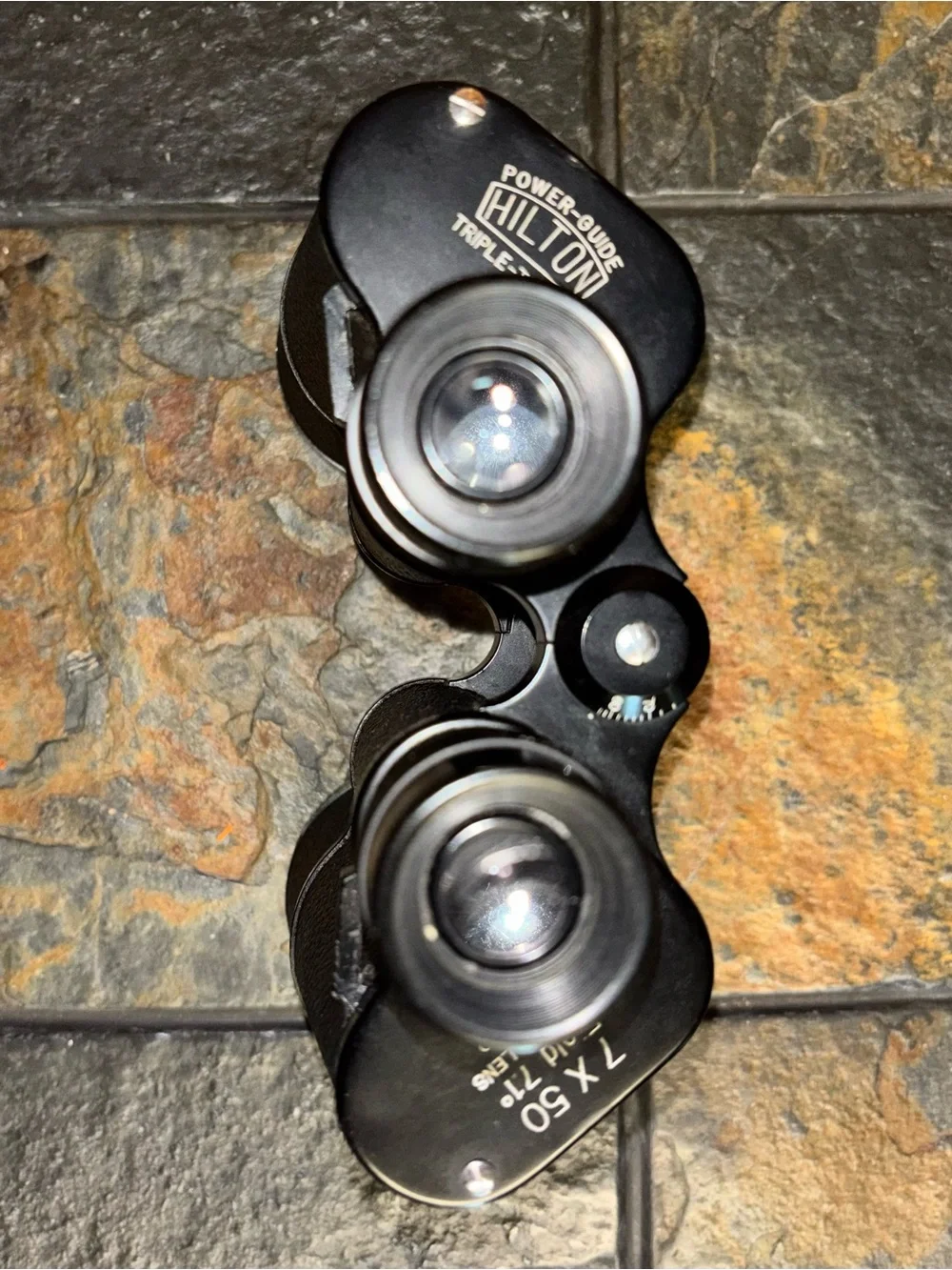 Vintage Hilton Power-Guide Triple Tested 7x50 Binoculars Made In Japan